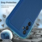 FNTCASE Dual Layer Protective Case for Samsung Galaxy A14 5G - Shockproof Rugged Military Protection with Non Slip Textured Back (Navy Blue)