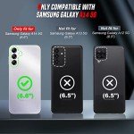 LeYi for Galaxy A14-5G Phone Case: Samsung Galaxy A14 Case with 【2 Pack】 Tempered Glass Screen Protectors, Magnetic Stand & Slide Camera Cover Funda para Samsung A 14 5G Android Cell, Black