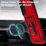 SunStory for Samsung Galaxy A15 5G Case with HD Screen Protector & Slide Camera Cover & Kickstand, for Samsung A15 5G Case [Military-Grade] Phone Case for Samsung Galaxy A15 5G (Red)