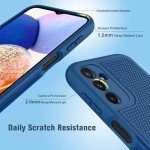 FNTCASE Dual Layer Protective Case for Samsung Galaxy A14 5G - Shockproof Rugged Military Protection with Non Slip Textured Back (Navy Blue)