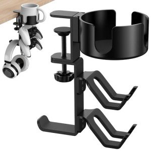 POWNEW 4-in-1 Adjustable Desk Cup Holder & Stand