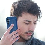 FNTCASE Dual Layer Protective Case for Samsung Galaxy A14 5G - Shockproof Rugged Military Protection with Non Slip Textured Back (Navy Blue)