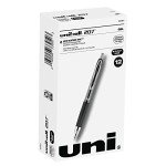 Black Retractable Gel Pens 12 Pack - Uni-Ball 207