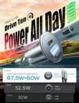 AINOPE Compact 67.5W Dual Port Car Charger