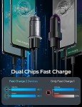 Fast USB Car Charger for iPhone & Samsung 45W