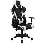 Black/White Ergonomic Gaming Chair with Recline & Lumbar Support