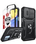 LeYi for Galaxy A15-5G Phone Case: Galaxy A15 5G Screen Protector Scratch Resistant [2 Packs] with A15 Case, Heavy Duty Shockproof para Basic Android Galaxy Phone Case A 15, Black