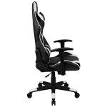 Black/White Ergonomic Gaming Chair with Recline & Lumbar Support