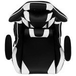 Black/White Ergonomic Gaming Chair with Recline & Lumbar Support
