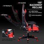 GTRACING Bluetooth Gaming Chair with Footrest & Speakers