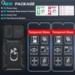 LeYi for Galaxy A15-5G Phone Case: Galaxy A15 5G Screen Protector Scratch Resistant [2 Packs] with A15 Case, Heavy Duty Shockproof para Basic Android Galaxy Phone Case A 15, Black