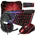 Hornet RX-250 4-in-1 Gaming Bundle: Keyboard, Mouse, Pad, Headset