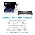 HP 26X Black Toner Cartridge for LaserJet Pro