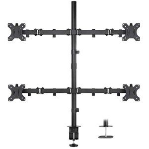 Quad Monitor Stand with Height Adjustable Arms