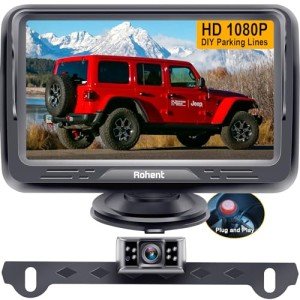 Rohent HD 1080P Backup Camera Monitor with Night Vision