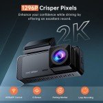 1296P WiFi Car Dash Cam with Night Vision