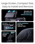 COOLCRAZY 4K WiFi Dash Cam with GPS & Night Vision