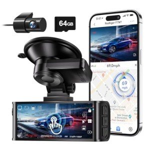 REDTIGER 4K Dual Dash Cam with Touch Screen