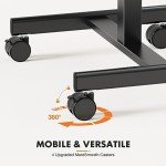 Portable Adjustable Sit-Stand Mobile Desk with Wheels