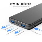 VANYUST 10,000mAh Fast Charging Power Bank - Black