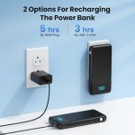 Portable Fast Charger Power Bank with Built-In Cables