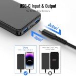 VANYUST 10,000mAh Fast Charging Power Bank - Black