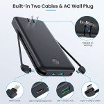 Upgraded 13800mAh Portable Charger with Built-in Cables