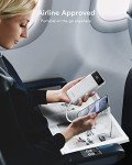 Slim 10000mAh Portable Charger with Built-in Cables