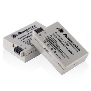 Powerextra LP-E8 Battery 2-Pack for Canon Cameras