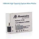 Powerextra LP-E8 Battery 2-Pack for Canon Cameras
