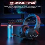 BINNUNE Wireless Gaming Headset with Mic for PC/Console