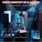 BINNUNE Wireless Gaming Headset with Mic for PC/Console