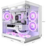 ARGB Mid Tower PC Case with 6 Fans