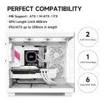 ARGB Mid Tower PC Case with 6 Fans