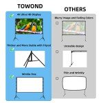 Towond 100 inch Portable Projector Screen with Stand