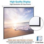 120" HD Manual Projector Screen - Matte White