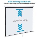 120" HD Manual Projector Screen - Matte White