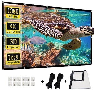 HUANYINGBJB 4K 16:9 Foldable Projector Screen