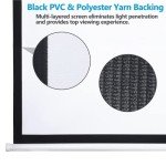 120" HD Manual Projector Screen - Matte White