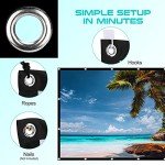 150-Inch Portable Outdoor Projector Screen - Anti-Crease