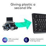 Logitech K120 Wired Keyboard for Windows, Plug and Play, Full-Size, Spill-Resistant, Curved Space Bar, Compatible with PC, Laptop - Black
