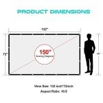 150-Inch Portable Outdoor Projector Screen - Anti-Crease