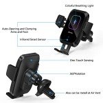 Piosoo Wireless Car Charger with Smart Sensor Clamp
