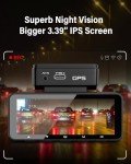 4K Dual Dash Cam with GPS and WiFi