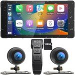 WEUASTE 5.5" Motorcycle Camera & GPS Navigation