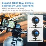 WEUASTE 5.5" Motorcycle Camera & GPS Navigation