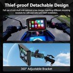 SANPTENT 5-Inch Wireless CarPlay Screen for Motorcycles