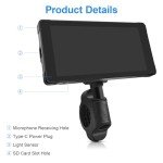 WEUASTE 5.5" Motorcycle Camera & GPS Navigation