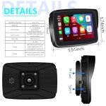 SANPTENT 5-Inch Wireless CarPlay Screen for Motorcycles