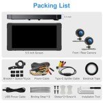 WEUASTE 5.5" Motorcycle Camera & GPS Navigation